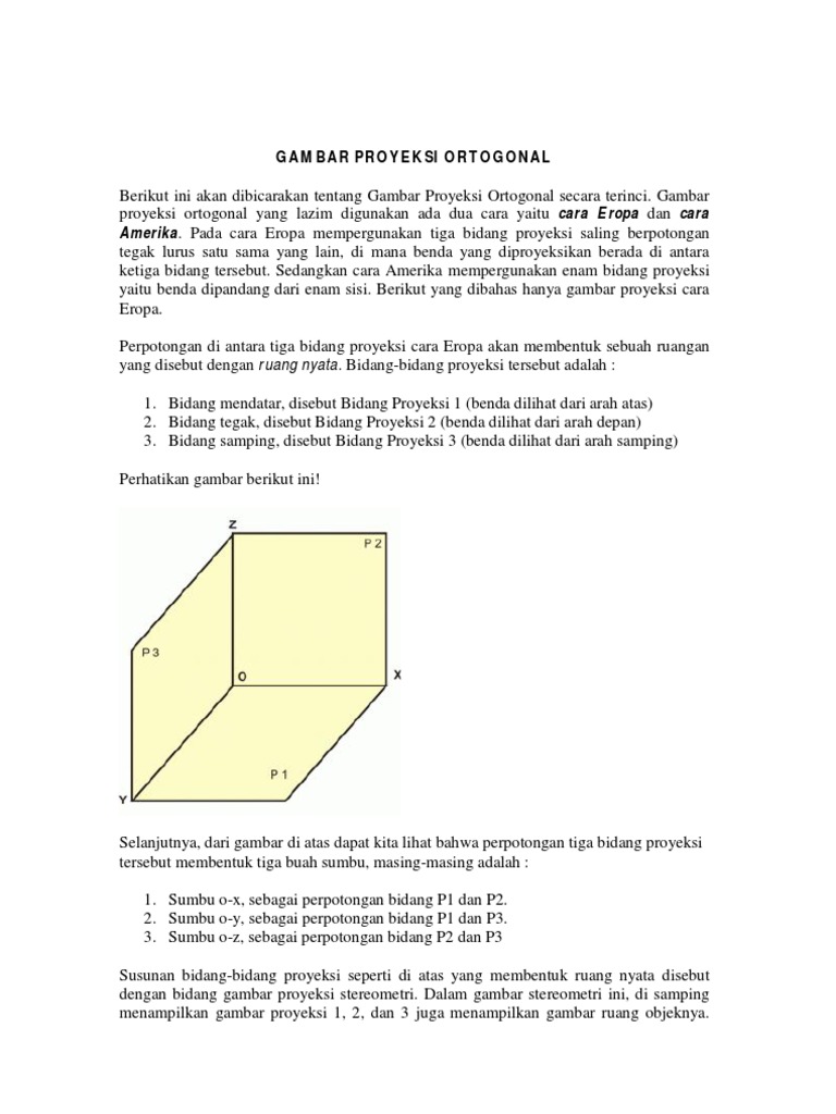 Gambar Proyeksi Ortogonal Eropa | PDF