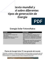 Contexto mundial y regional sobre diferentes tipos de energia