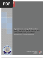 Download Organizational Design and Analysis PEPSI Cola Riaz bottler Lahore and haidri beverages Islamabad by mubeen_bahoo11 SN46406818 doc pdf