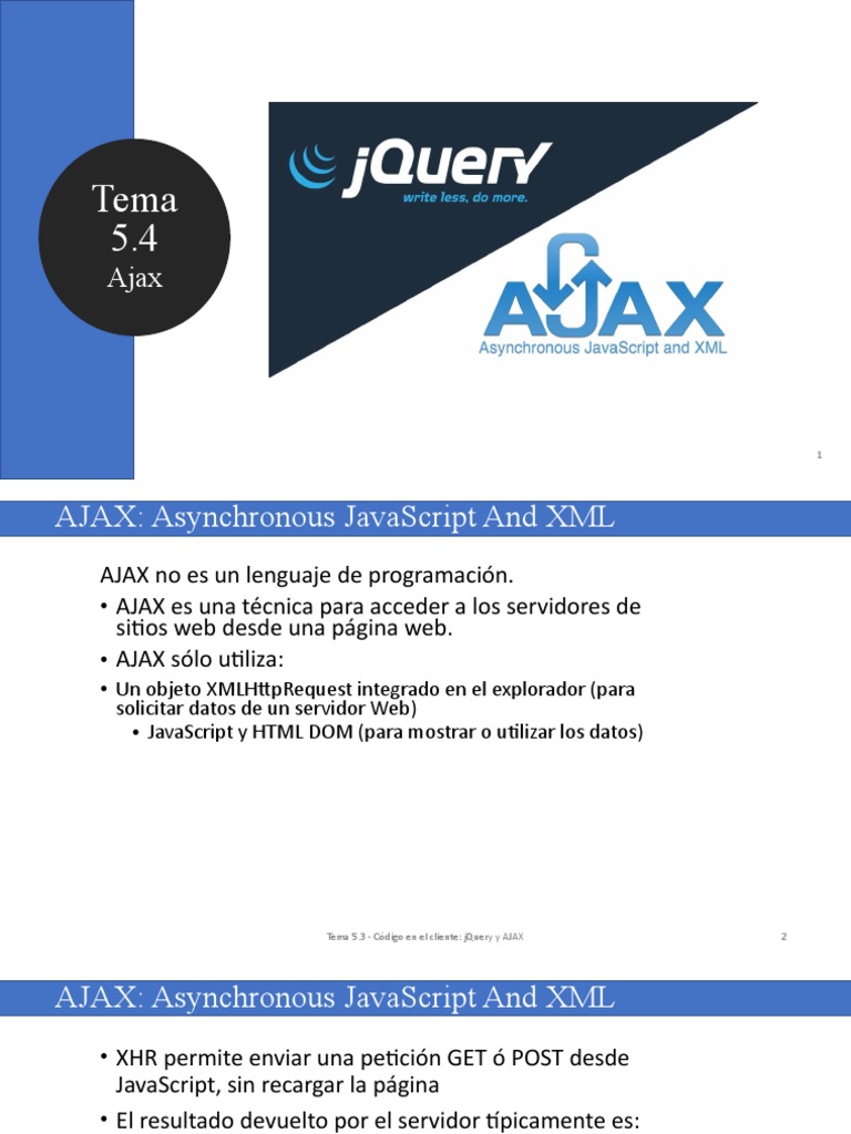 5.4 Ajax | PDF | Servidor web | Internet y web
