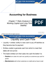 Accounting For Business: Chapter 7: Ratio Analysis 2: Liquidity, Working Capital and Long-Term Financial Stability