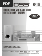 Koss KS4102 Progressive-Scan DVD Home Theater Manual