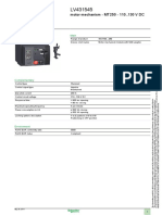 Product Data Sheet: Motor-Mechanism - MT250 - 110..130 V DC