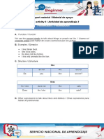 Support Material / Material de Apoyo Learning Activity 2 / Actividad de Aprendizaje 2 Presentation / Presentación