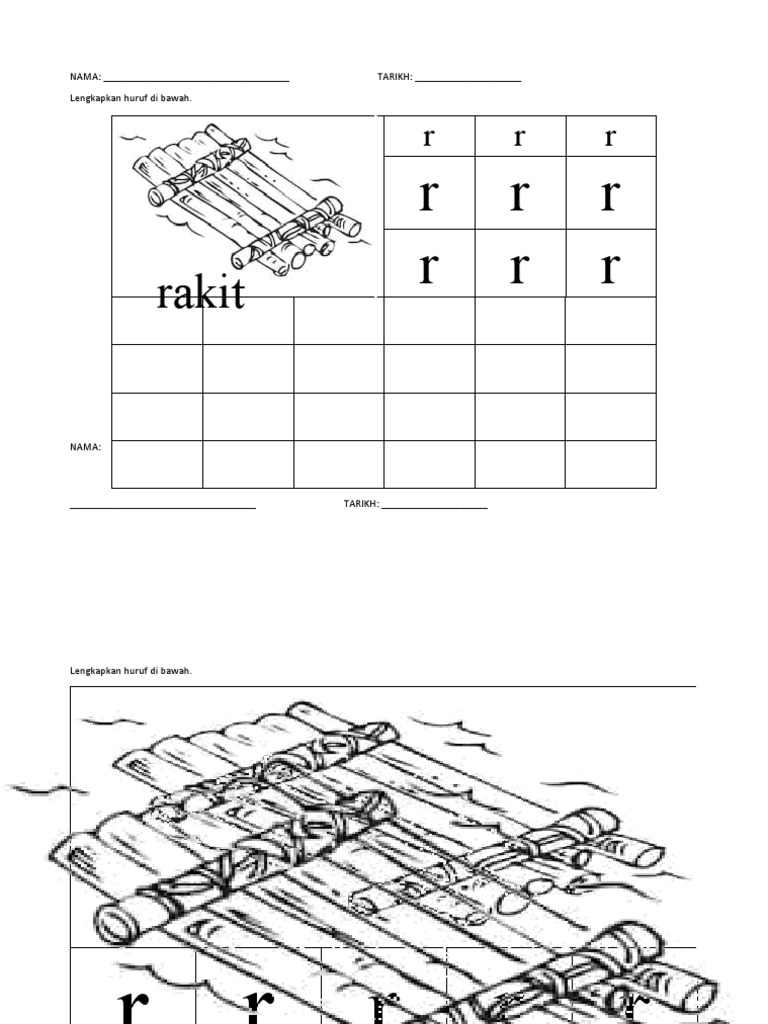 Latihan Huruf R | PDF