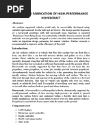 REMF-195 Design and Fabrication of High-Performance Hovercraft