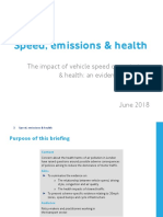 The Impact of Vehicle Speed On Emissions & Health: An Evidence Summary