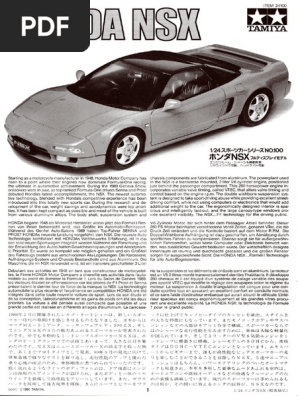 Tamiya Honda NSX Assembly Instructions | PDF