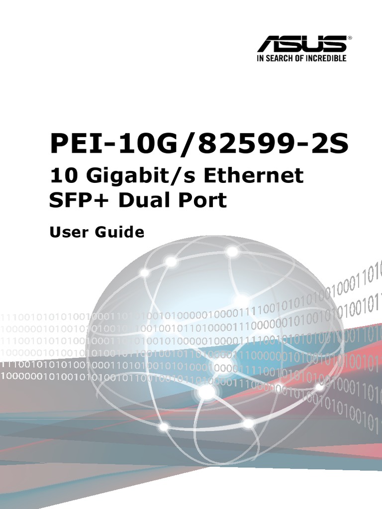 Asus PEI-10G - 82599-2S User Guide | PDF | Booting | Device Driver