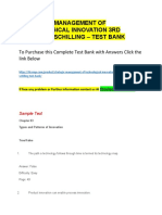 Strategic Management of Technological Innovation 3rd Edition by Schilling - Test Bank