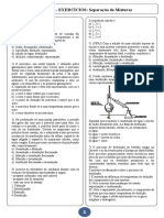 LISTA 4 - Separação de Misturas