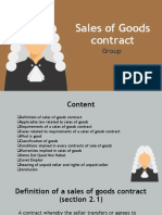 Sales of Goods Contract Requirements & Rights