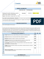 Technology Evaluation Template: Listening For Specific Information and For Detail in The Context of Technology