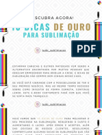 10 dicas de ouro para sublimação