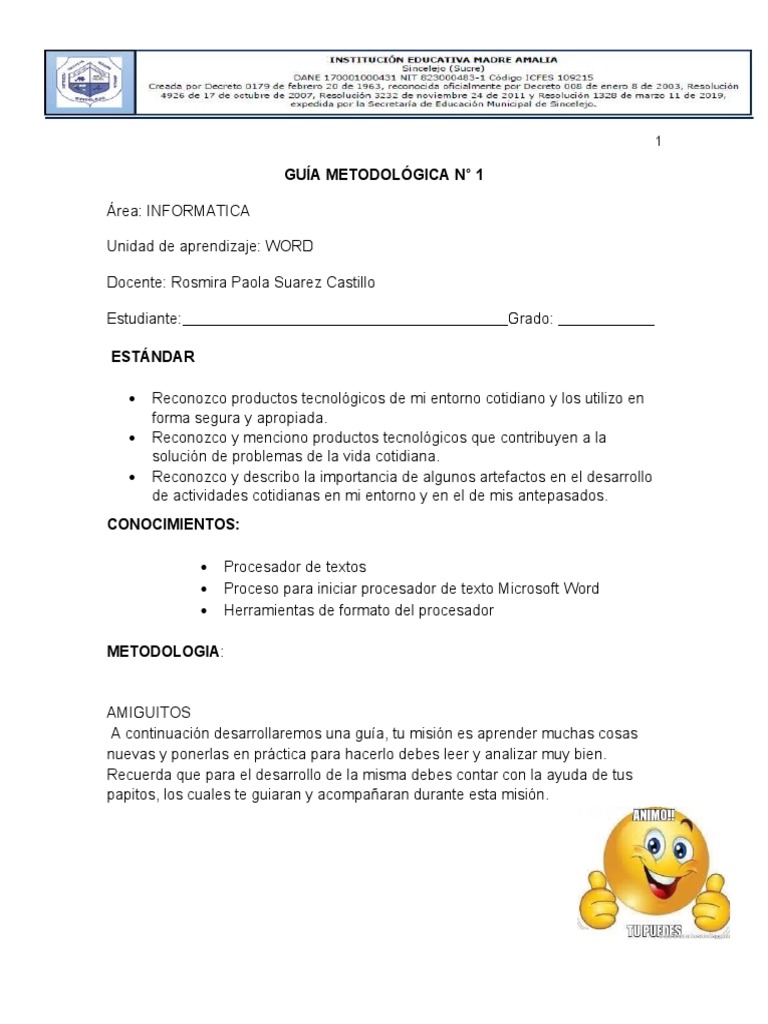 Guia de Informatica Grado 3°2020 | PDF