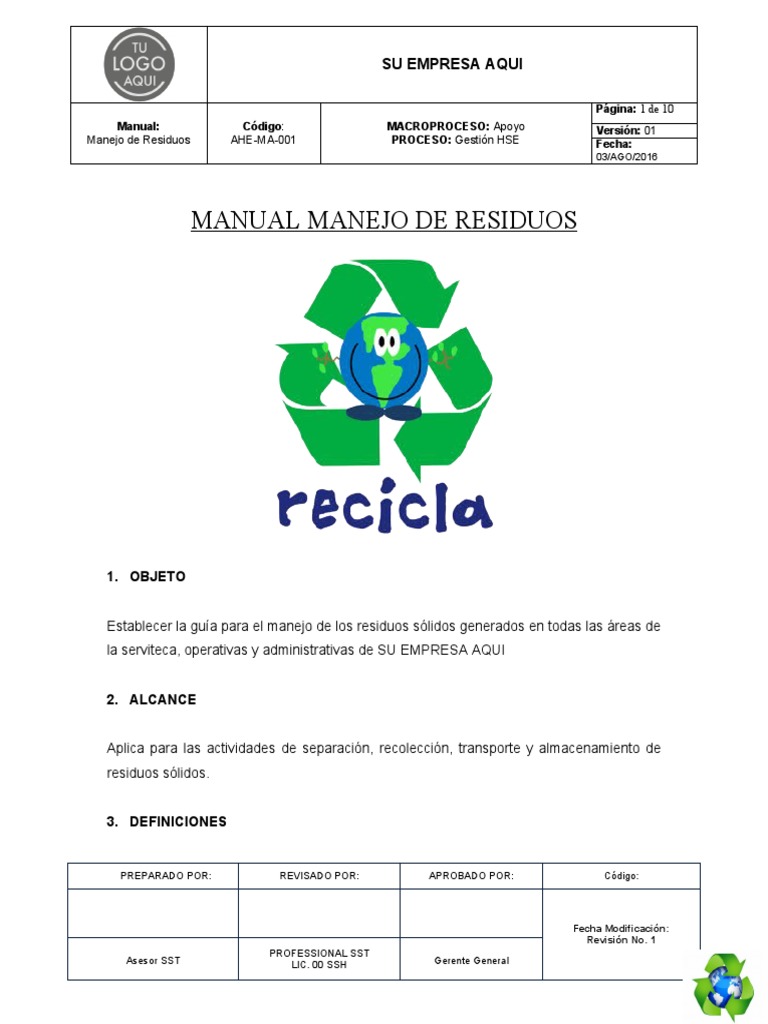 Tipos y Manejo de Residuos Hospitalarios | PDF | Residuos | Papel
