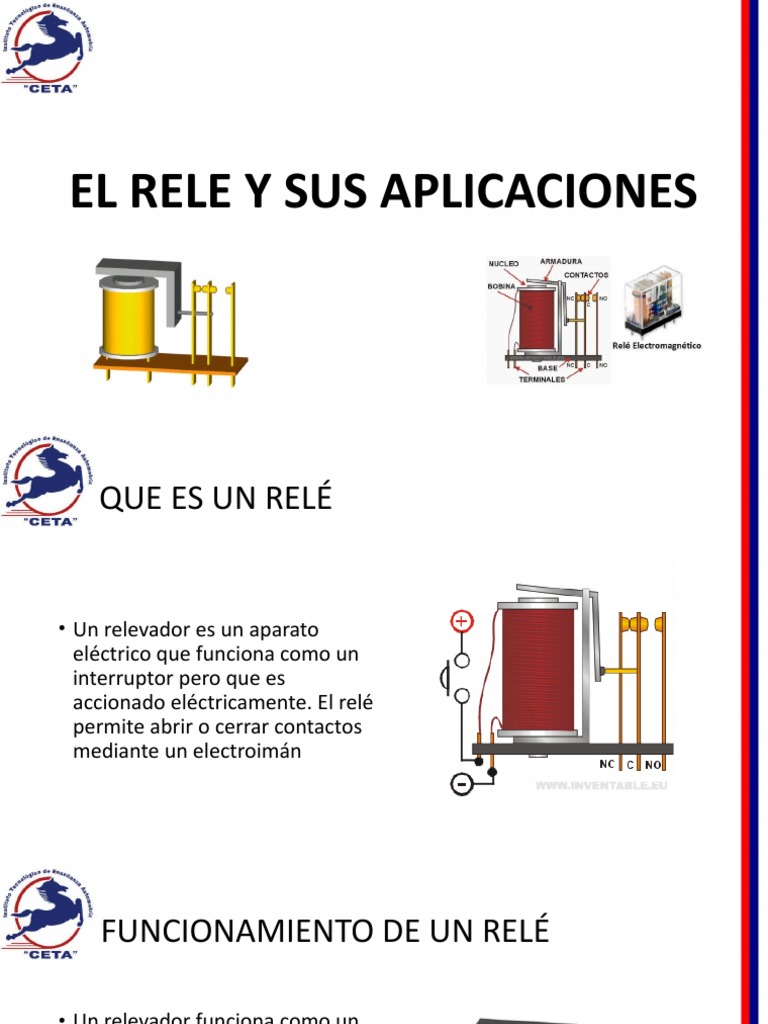 Rele y Sus Aplicaciones | PDF | Relé | Equipo