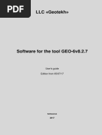 LLC Geotekh : User 'S Guide Edition From 05/07/17