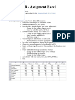 LAB - Assigment Excel: Part A