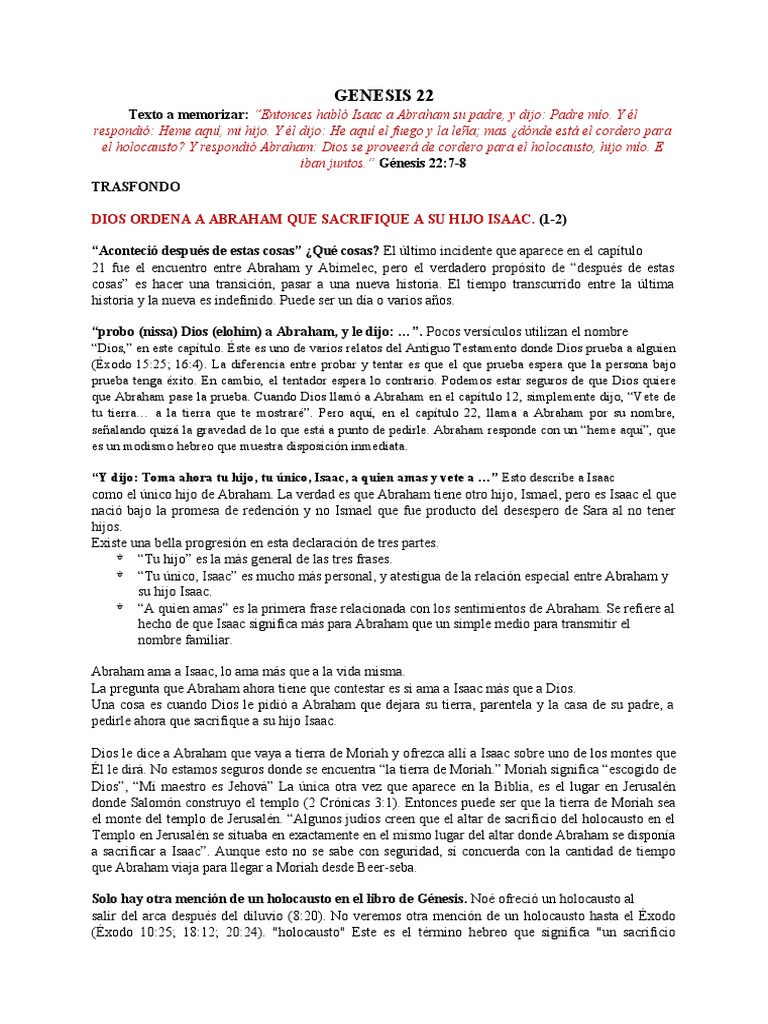 Genesis 22 | PDF | Ismael | Abrahán
