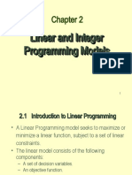 Linear and Integer Programming Models