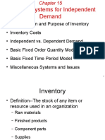 Inventory System For Independent Demand