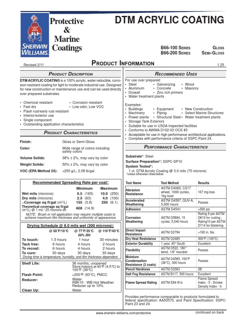 Sherwin Williams Dtm Acrylic Coating Msds edu.svet.gob.gt