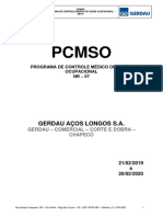 2019 Pcmso 00 Rev - Gerdau Comercial Corte e Dobra - Chapeco