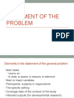 4 Statement of The Problem