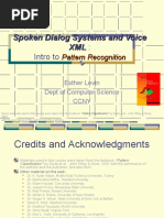 Spoken Dialog Systems and Voice XML