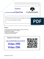 Simultaneous Equation PDF