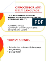 Microprocessor and Assembly Language: Lecture-4-Introduction To Assembly Language Programming With Debug Utility
