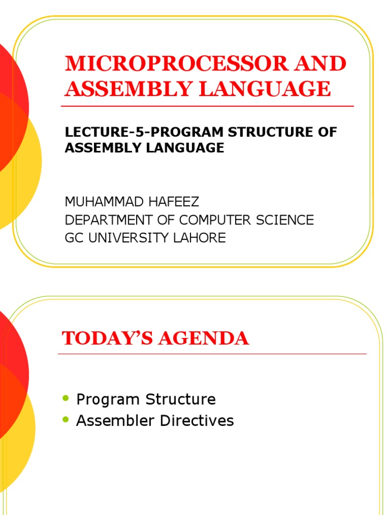 Microprocessor and Assembly Language | PDF | Assembly Language ...