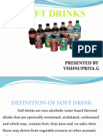 Soft Drinks Industry: Presented by Vishnupriya.G
