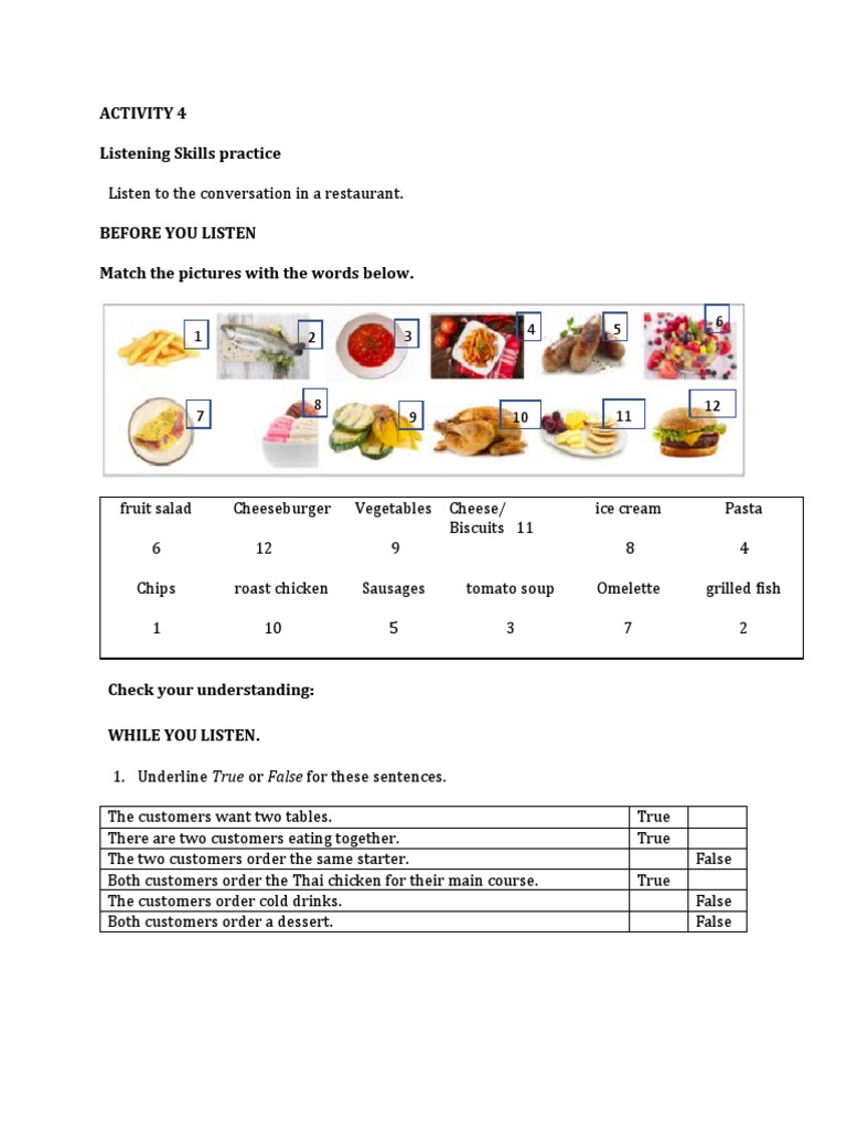 Activity 4 Listening Skills Practice | PDF