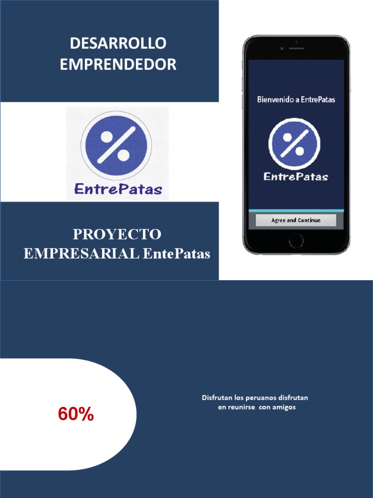 Pitch de Ventas PDF Aplicación movil Smartphone
