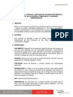 Protocolo para La Atencion y Captacion de Usuarios Sintomaticos Respiratorios en Los Centros Comerciales y Convenios Empresariales