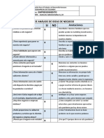 Matriz de Analisis de Ideas de Negocios