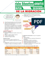 Causas de La Migración para Segundo Grado de Secundaria