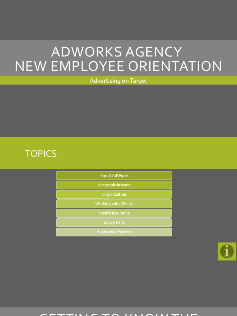 AdWorks Agency New Employee Guide | PDF | Advertising | Sales