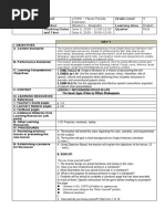 Grades 1 To 12 Dailylesson Plan School Grade Level Teacher Learning Area Teaching Dates and Time Quarter