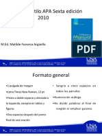 Manual de Estilo APA Sexta Edición 2010: M.Ed. Matilde Fonseca Argüello