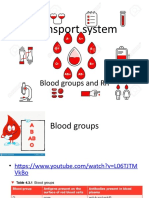 Transport System Blood Groups