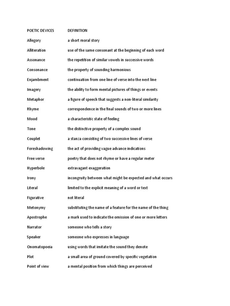 POETIC DEVICES and MEANING | PDF | Poetry | Semiotics