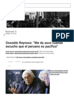 Oswaldo Reynoso: "Me Da Asco Cuando Escucho Que El Peruano Es Pacífico" - Revista Ideele PDF