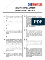 Answers With Explanation Indian Economy Basics