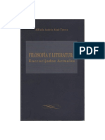 Filosofía y Literatura - Encrucijadas Actuales. Alfredo Abad PDF