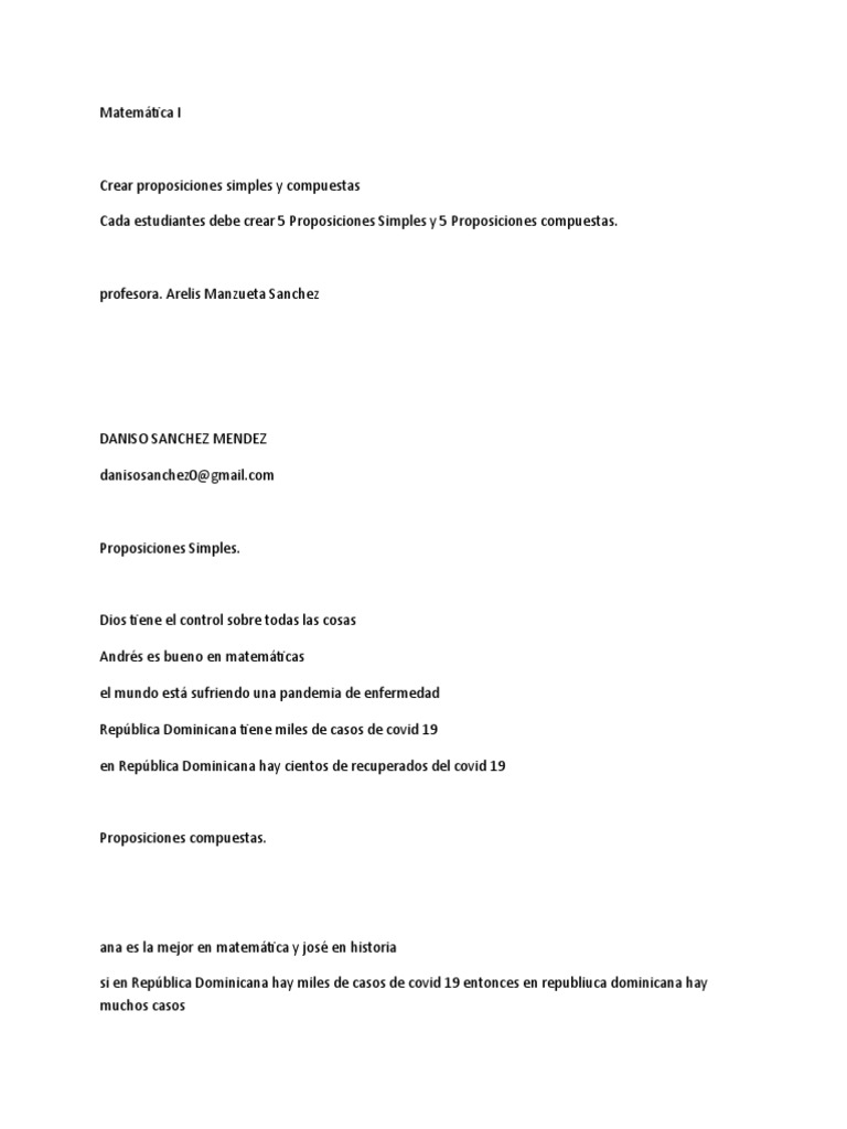 Matematica 1 Primera Clase | PDF