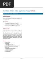 Fast Lane - FortiWeb - NSE 6 - Web Application Firewall (WEB)