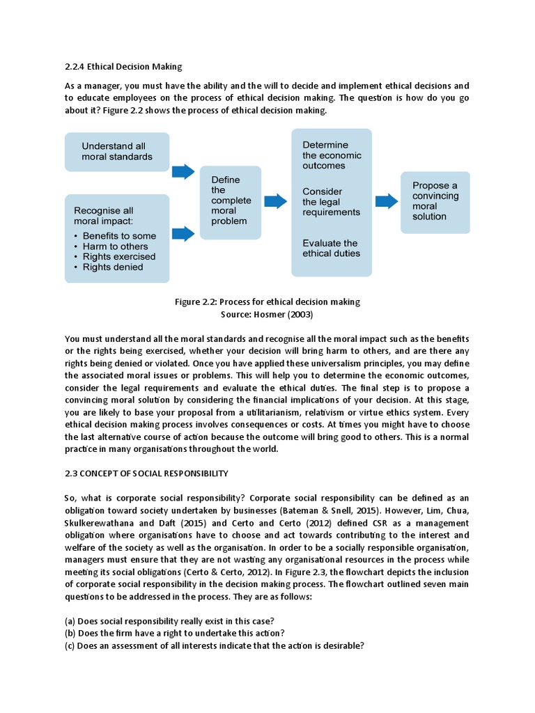 2.2.4 Ethical Decision Making | PDF | Corporate Social Responsibility ...